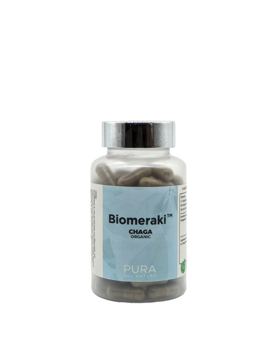 biomeraki pura chaga kapslar ekologiskt svampextrakt 500 mg