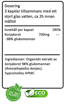 Konjakrot PURA – Konjaktsrotextrakt & Glukomannan för viktkontroll