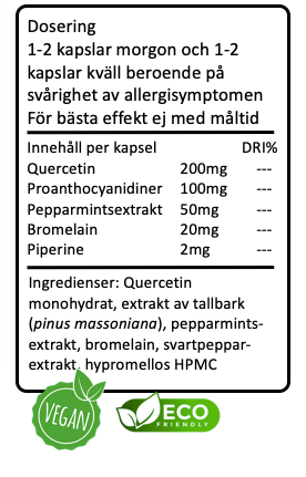 ALLERFREE – Naturligt antihistamin mot allergi utan trötthet